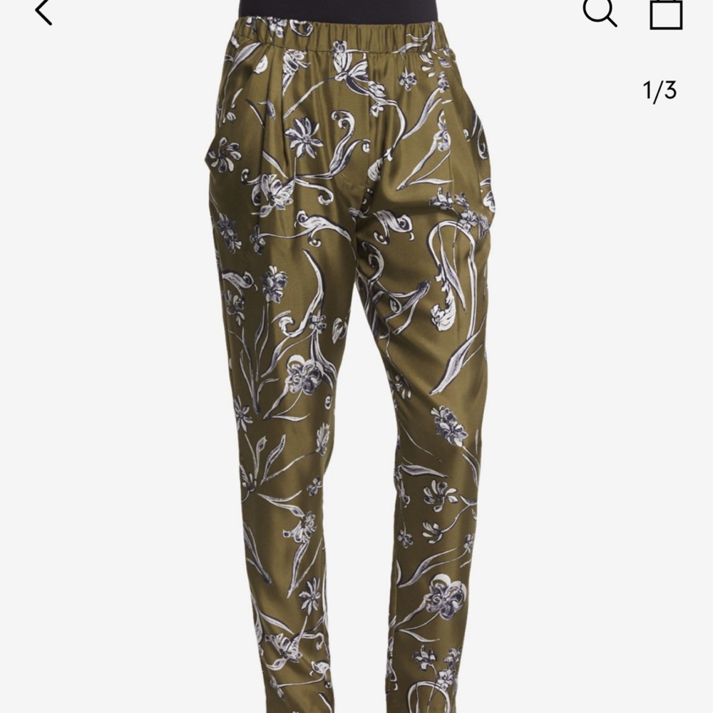 NEW 3.1 Phillip Lim floral silk tapered trousers